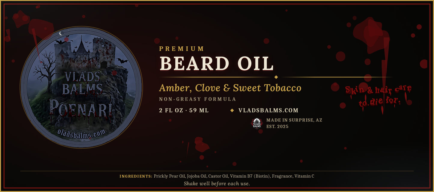 POENARI BEARD OIL ( Amber clove and sweet tobacco)